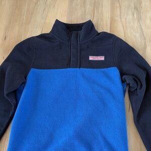 Boys Vineyard Vines Black and Blue Fleece Jacket